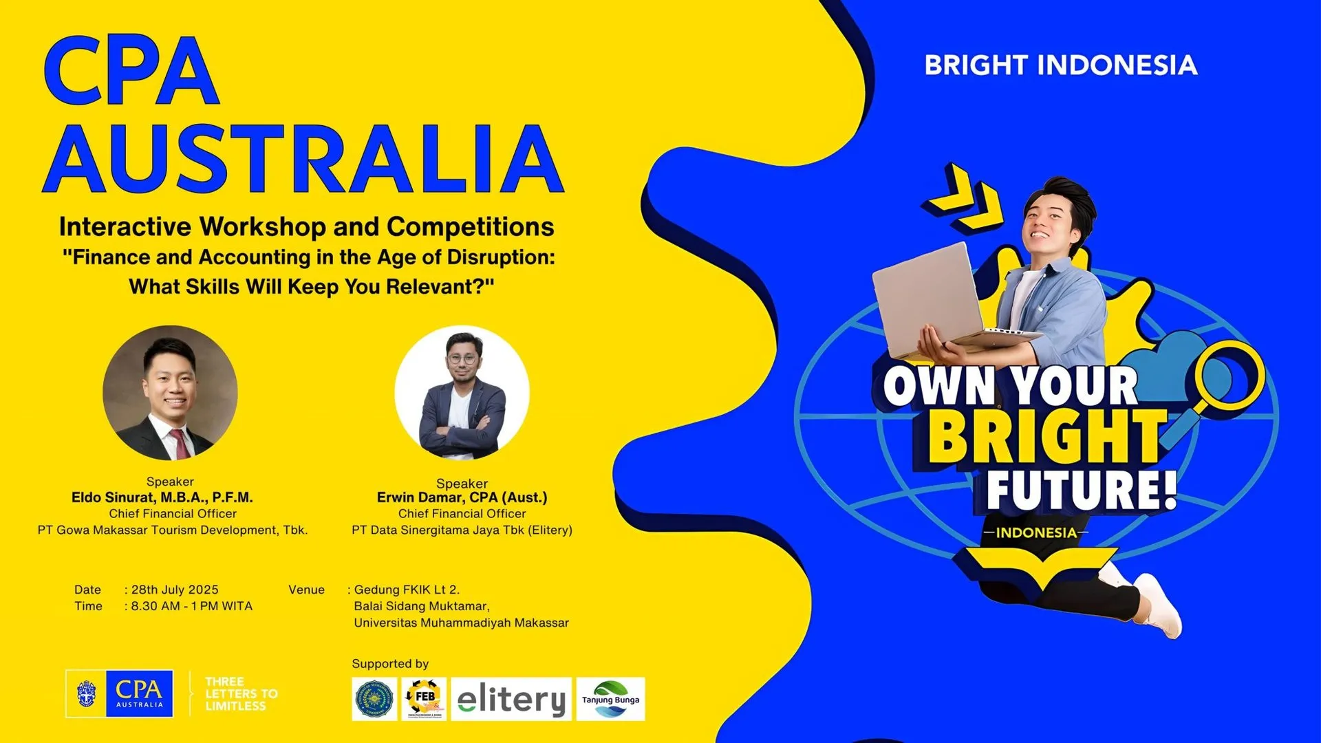 AFEB PTMA dan FEB Unismuh Makassar Gandeng CPA Australia Gelar BRIGHT Project
